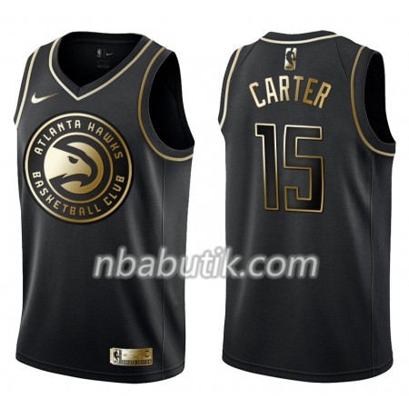 NBA Mænd Trøje Atlanta Hawks Vince Carter 15 Nike Sort Golden Edition Swingman NBA Mænd Trøje Atlanta Hawks Vince Carter 15 Nike Sort Golden Edition Swingman